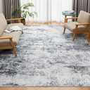 8x10 Area Rugs for Living Room Washable Bedroom Dining Room Blue Grey