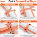 20FT Construction Trash Chute, Heavy Duty Debris Chute with Zip Ties | Connectable Roofing & Construction Waste Chute for Roof, Window, Balcony, Remodeling & Demolition, 1 pack 20 FT