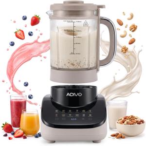 ADIVO 12-in-1 Nut Milk Maker Machine, 50.7 oz Soy Milk Maker, No Soak Pitcher Detaches from Motor Base, Removable Blade Base for Direct Cleaning, Oat, Smoothie, Juice & Soup, 
Capacity	1.5 liters
Product Dimensions	9"D x 7"W x 15"H