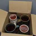 20oz Porcelain Colorful Coffee Mugs Set of 4, Large Tall Coffee Mugs with Handles, Modern Ceramic Coffee Cups for Tea, Cocoa, Milk, Gifts for Women Men