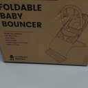 Orzbow Portable Baby Bouncer, Foldable Baby Bouncer Seat with Storage Bag and Removable Play Bar, 3 Recline Positions, 0-12 Months Up to 20lbs, Ergonomic Design, Easy to Wash, Grey