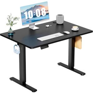 DUMOS 40 Inch Electric Standing Desk Height Adjustable, Sit to Stand Up Computer Workstations Work PC Table Home Office Study Writing Gaming Desks with Memory Presets for Walking Pad, Bedroom, Black missing parts