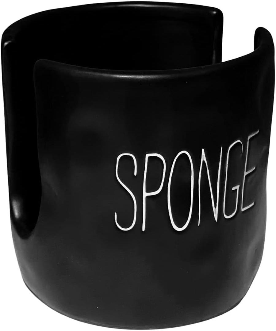 Mud Pie Kitchen Dish Bistro Sponge Holder Caddy, Black Mud Pie Kitchen Dish Bistro Sponge Holder Caddy, Black