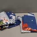 BEMIGO Christmas Kitchen Curtains, Blue Cute Snowman Farmhouse Swag Curtains, Snowflake Rod Pocket Window Valance for Kitchen, Bedroom 28" x 36",2 Panels