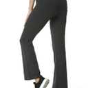 Houmous S-XXXL 29''31''33''35'' Inseam Women's Cotton Bootcut Pants Inner Pocket (Dark Grey, 4 Pockets)