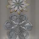 hogardeck Metal Flower Wall Decor, 2 PCS 11" Metal Farmhouse Wall Decor, Floral Metal Wall Art for Indoor Outdoor, Boho Wall Decor for Bathroom, Living Room, Kitchen, Bedroom, Porch, Garden, Yard