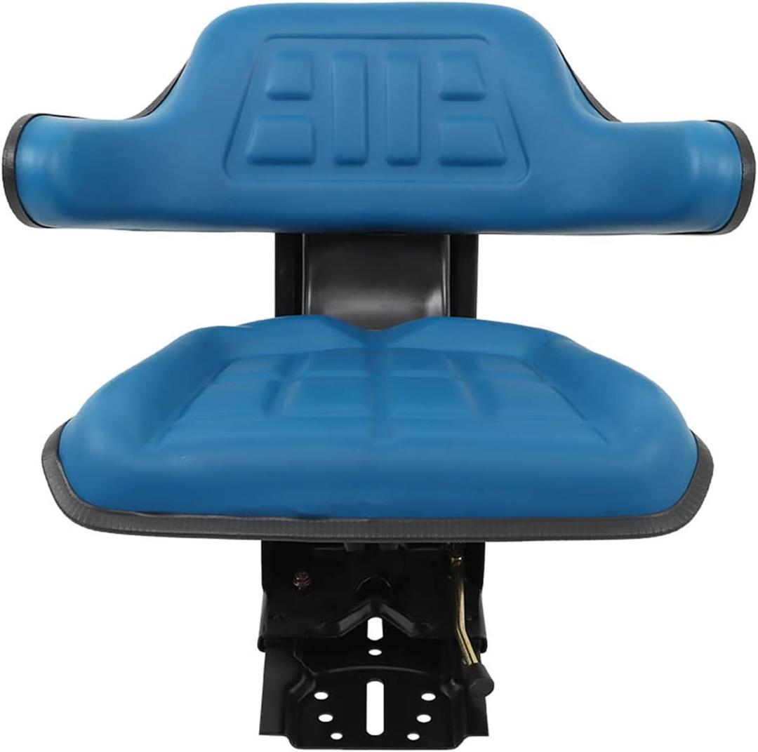 WFLNHB Blue Adjustable Tractor Suspension Seat with Tilt Wrap-Around Style Replacement for New Holland 3000 3010 3300 3400 3600 3610 3900 3930 3910 5000 5100 5600 5610 5900 5910