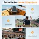 LET'S CAMP Folding Stadium Seat Bleacher Chair with Cup Holder, Mesh Bag and Hide Hooks, Portable Stadium Chair with Back and Cushion,  2pack