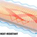 HOXHA Portable Air Conditioner Hose with Coupler 5.9 Inch Anti-Clockwise Thread AC Exhaust Vent Duct Hose Universal AC Tube Hose Kit Parts Accessories, 59" Length, Hose/Coupler