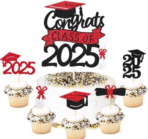 Graduation Cupcake Toppers Congrats Class of 2025 Cake Decoration for Congrats Grad Themed Graduation Cap Diploma Cake Decorations I’m Done Party Supplies 31 Pcs Sparkly Glitter Décor Graduation Cupcake Toppers Congrats Class of 2025 Cake Decoration for Congrats Grad Themed Graduation Cap Diploma Cake Decorations I’m Done Party Supplies 31 Pcs Sparkly Glitter Décor