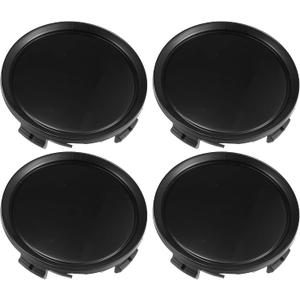 X AUTOHAUX 4pcs Universal 74mm Dia 4 Clips Wheel Tyre Center Hub Caps Cover Hubcap Black for Auto Vehicle