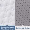 Folding Foam Mats 4 Inches Foldable Floor Pads with Collapsible and Washable Cover, Portbale Travel Mat Tri-fold Guest Mattress Camping Sofa Bed