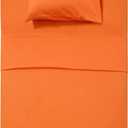 Best Season Bed Sheets Set Extra Soft - 1 Flat Sheet,1 Fitted Sheet and 1 Pillow Cases,Luxury Bedding Set,Deep Pockets,Wrinkle,Fade Resistant - Hypoallergenic- 3 Piece (Twin,Orange)