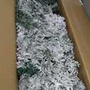 Christmas Time 9-Ft. White Pine Snowy Garland with Warm White LED Lights | Festive Indoor Holiday Decor | Battery-Operated Christmas Decorations for Stairway, Fireplace Mantel | CT-WP108GL-LEDFL