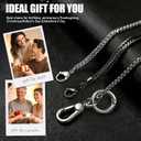 ROCONTRIP Anti-Theft Phone Lanyard Tether & Pants Chain Heavy-Duty Phone Strap With Metal Tether Tab (Light Silver)