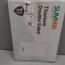 Titanium Cutting Board Double Sided Food Grade, Pure Titanium/PP for Kitchen, Cutting Board Easy to Clean[15.5*10.5+12*8.5] (Silver)