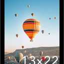 JCJMY 13x22 Picture Frame Black for Poster Photo Picture, Horizontal and Vertical Formats for Wall Hanging, 13 x 22 Wall Gallery Poster Photo Frame for 13 by 22 Photos Posters, Black