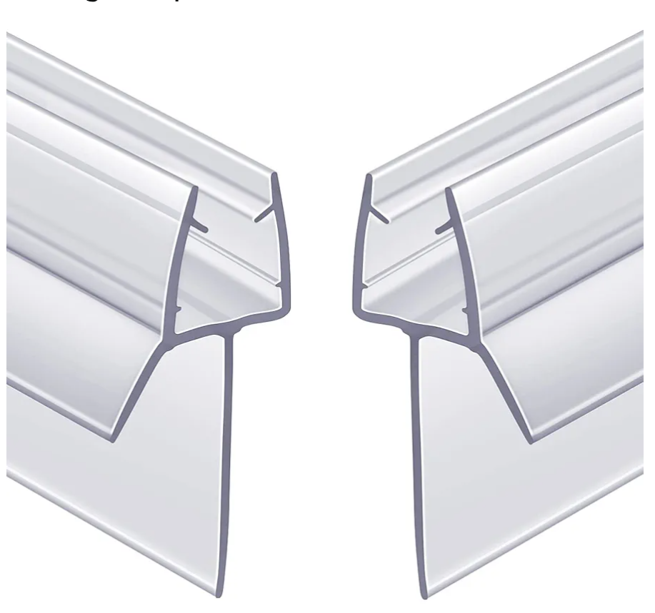 2-Pack Butecare Frameless Shower Door Bottom Seal with Long Sweep for Glass Doors – Stop Shower Leaks and Create a Water Barrier (5/16” x 36”) pack of 5