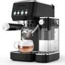 MAttinata Cappuccino Machine 20 Bar, Professional Espresso Machines for Home and Office with Automatic Milk Frothering System, Barista Compact Latte Maker for Coffee Lovers, Stainless Steel