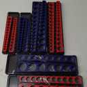Magnetic Socket Holder Organizer Set: 6-Piece Detachable 1/2 3/8 1/4 Drive Sockets Storage Tray Magnetic Socket Organizer Tool Box Drawer Tool Box Organizers Storage Metric SAE (Sockets Not Included)