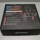 Red Light Therapy for Shoulders and Neck Massage with Heat, 5000 mAh Battery Cordless Near Infrared Red Light Therapy Pad for Body, Wearable Heating Pad for Upper Back, Shoulder & Neck (Black)