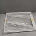 Window AC Side Panels with Frame Set,Air Conditioner Accordion Filler Curtain Replacement for Window AC Units,Fits Most 10,000 BTU Units,White,2 Pack