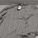 POLO RALPH LAUREN Cable-Knit Cotton Sweater, Gray XXL