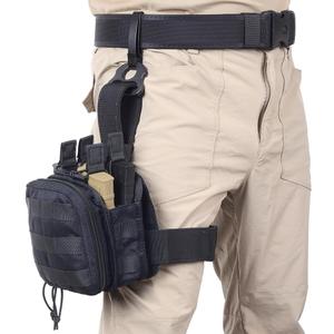 Drop Leg Tactical Mag Admin Pouch,Medical EMT Organizer with 4 Stacker Magazine Holder for M4 M16,1000D Nylon First Aid Pouch