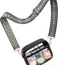 KETIEE Clear Crossbody Bag, Stadium Approved Clear Purse Bag for Concerts Sports Events Festivals (Black)