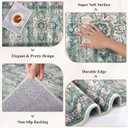 Ileading Vintage Runner Rug for Hallway,Machine Washable Carpet Runners with Rubber Backing,Non Slip Kitchen Floor Mat for Entryway Bedroom Laundry Living Room(Dark Blue 2x6ft)