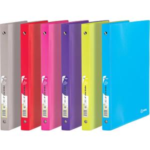 1/2" Poly 3 Ring Presentation View Binder with Pocket Allows for Quick Loading of Spine Inserts and Prevents Gapping and Mis Alignment of Rings (Pack of 6) - by Emraw