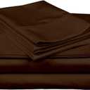 Ready To Rest Queen Waterbed Sheets, 4 Piece Attached Sheet Set, Fits 15 Inch Deep Mattress, Brushed Microfiber, Ultra Soft and Lightweight (Chocolate)