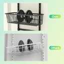 Mefirt 9-Tier Over The Door Pantry Organizer, Pantry Storage and Organization, Black Metal Hanging Spice Rack Seasoning Shelves Door, Wall Mount for Home & Kitchen, Laundry Room Bathroom Organization