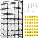 ANSTROUT 42 Clear Pockets Classroom Pocket Chart for Cell Phones and Calculator, Pocket Chart Organizer for Classroom Phone Storage Holder with 42 Number Sticker and Hooks (White)