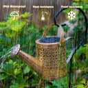 SRNPMIU Solar Watering Can Light - Solar Yard Decorations Outdoor,Garden Decor Lights for Yard,IP65 Waterproof Hanging Lantern Lights,Outside Garden Flower Bed Decor Light for Moms Birthday