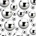 510Pcs Bright Silver Vase Filler Pearl Beads for Centerpieces Vases, 8/14/18mm No Hole Faux Polish Pearls for Floating Candle Home Birthday Wedding Table Decor