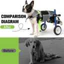Lightweight and Adjustable Dog Wheelchair for Back Legs, Dog Carts with Wheels for Disabled Dogs, Thick Harness Support Mobility Cart for Pets XS