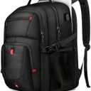 Travel Backpack, 50L Extra Large Travel Laptop backpack, Travel Backpack for Men Women with TSA Airline Approved Luggage Bussiness Backpack, Work Bag with USB Charge Port Fits 17 Inch Computer, Black (17.3 inch)