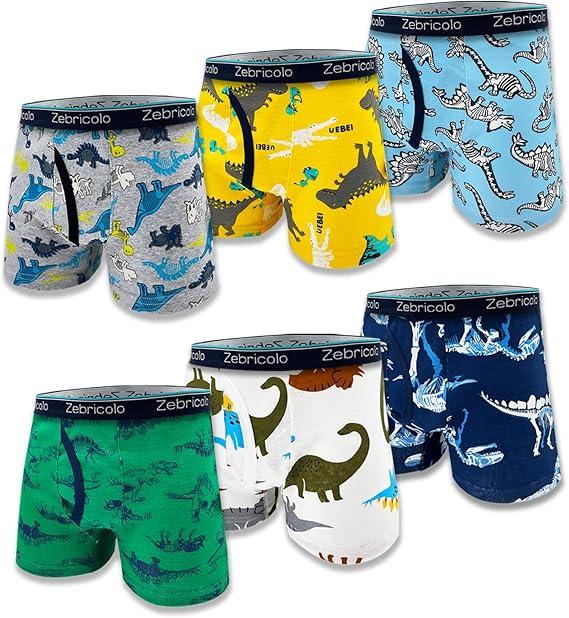 boys underwear, 100% cotton, toddler boxer briefs, Flex waistband, 2-20T(6PCS random pattern) 8-10Y