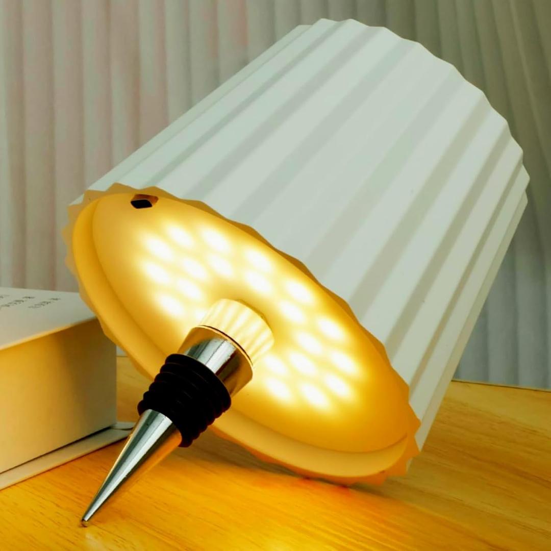 Brabola Bottle Lamp Kit for Liquor Bottles, Wireless Bottle Lamp LED Bottle Light Shade 3 Color Dimmable Cordless Table Lamp for Bar, Restaurant, Home, Office, Christmas (White)
