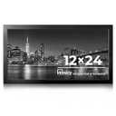 Annecy 12x24 Picture Frame Black（1 Pack）, Panoramic Picture Frame for Wall Decoration, Classic Black Minimalist Style Suitable for Decorating Houses, Offices, Hotels