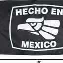 Hecho en Mexico Black Flag 12x18 Inches - Perfect for UTV ATV SxS Boats - Attach to Whip Lights or Flag Poles - Double Sided - Ulti Offroad