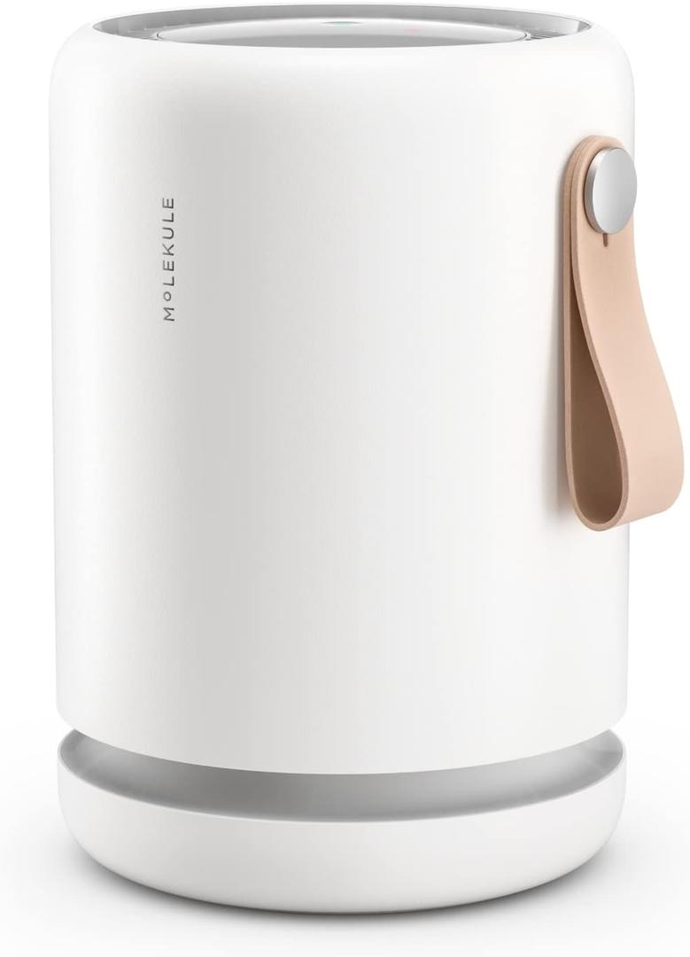Molekule Air Purifier Mini+ - Purifies Rooms Up to 250 Sq Ft - Smart Purifier with High Pollutant Capture Rate - Air Quality Monitoring Capabilities - White