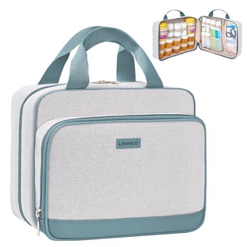 Travel Medicine Organizer Bag, Pill Organizer Case,Carrier for Medications,Vitamins,Fish Oil and Medical Supplies Pill Bottle Organizer and Home Storage Med Bag (Teal)