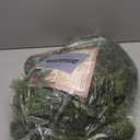 National Tree Company 24 in Pre-Lit Wintry Pine Flocked Artificial Christmas Wreath, Christmas Decoration with Pinecones, Red Berries, 50 Clear LED Lights, 113 Tips, Timer, Green