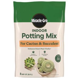 MiracleGro Cactus, Palm and Citrus Potting Mix, for Indoor or Outdoor Potted Plants, Great for Succulents, 8 qt., 2Pack