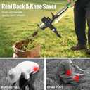 Weed Puller Tool - Dandelion Weed Puller Tool Stand Up Heavy Duty,Made with 40''Long Handle & Quick-Release Weed Ejector Mechanism & 4 Robustness Manganese Steel Claws,Hard to Break