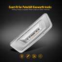 Partsam 2Pcs Replacement for Kenworth T680 T880 and Peterbilt 576 Led Side Marker Turn Signal Lights Assemblies Amber Clear Lens Sealed 6Led Rectangular Cab Roof Marker Lights Lamps LH&RH