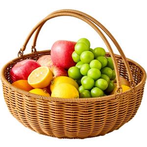 Berdeng Fruit Bowl for Kitchen Counter, Large Fruit Basket with Handle, Suitable for Storing Fruits, Vegetables, Bread, Candys and Snacks