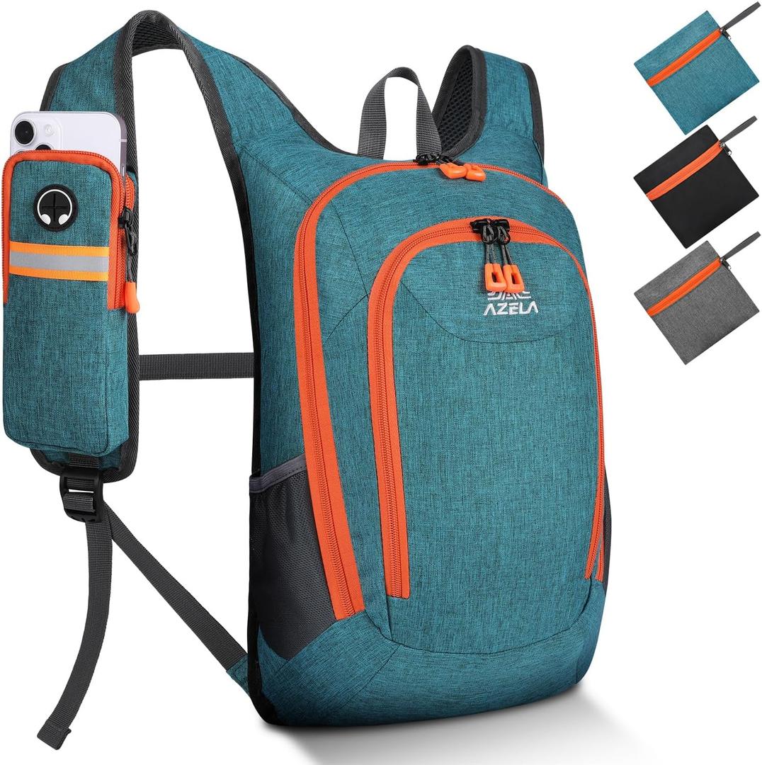 Esup 15L Small Hiking Backpack Foldable Lightweight Travel Day Pack Packable Camping Backpack for Women Men (Green)